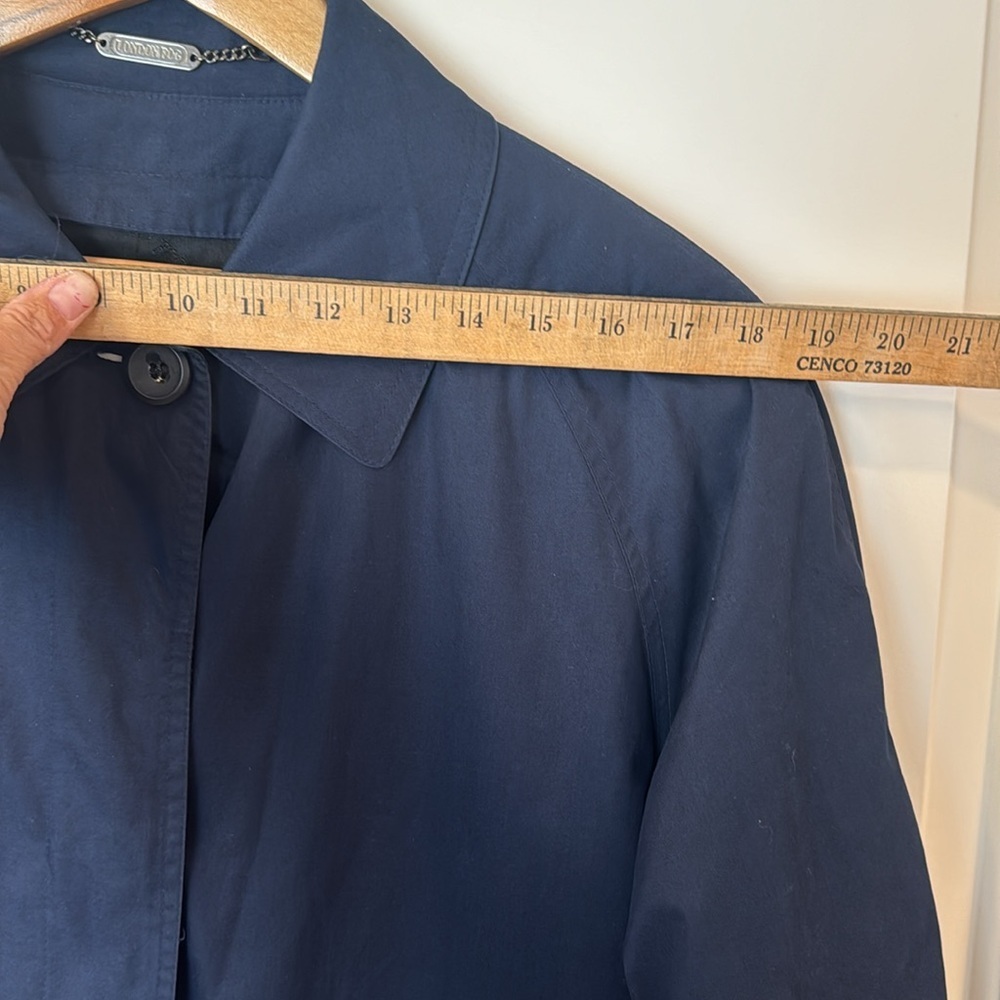 London Fog Coat Reg M size navy blue Button Front Removable Liner jacket - Picture 15 of 16